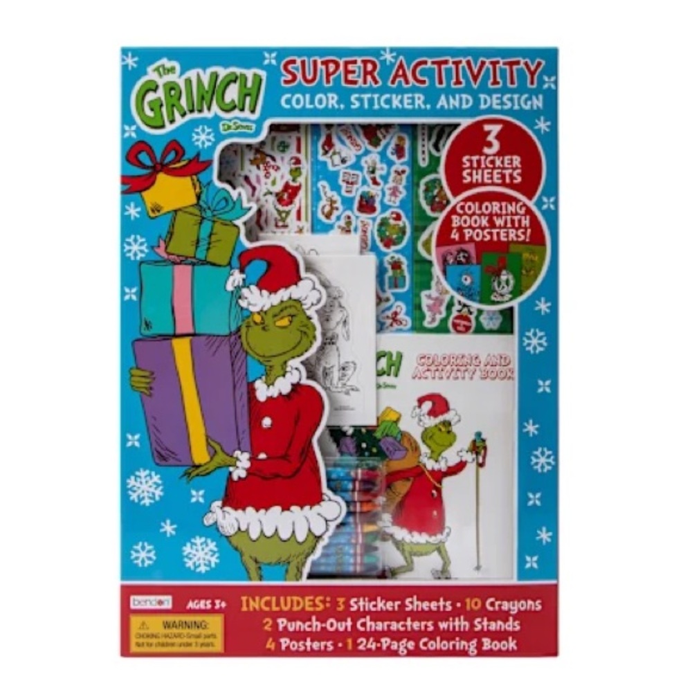 The Grinch Super Activity Set with stickers crayons coloring book and more!